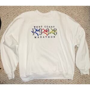 Hollister Boxy West Coast Marathon Graphic Crew Sweatshirt Mens Size XL